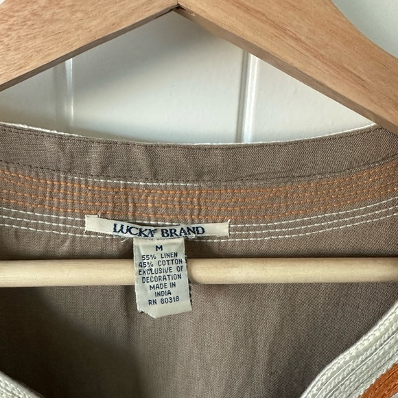 Lucky Brand Brown Linen Tunic - Picture 2 of 3